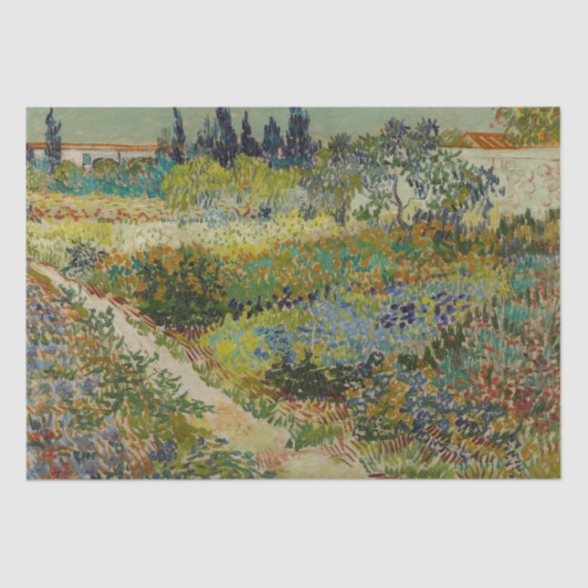 Garten von Arles von Vincent Van Gogh Seidenpapier (Vorderseite)