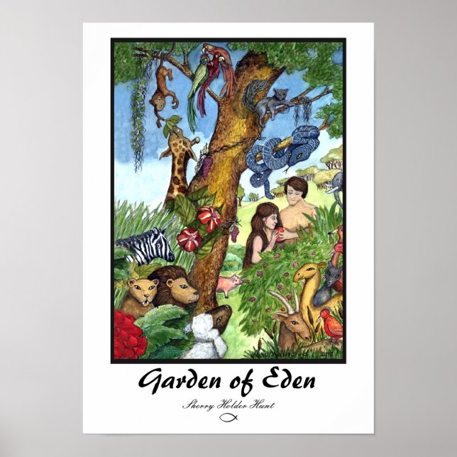 Garten von Eden Print - Maßgeschneidert Poster (Vorne)