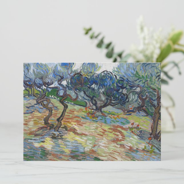 Garten von Gethsemane, Monte Olives von van Gogh Einladung (Stehend Vorderseite)