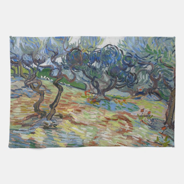 Garten von Gethsemane, Monte Olives von van Gogh Geschirrtuch (Horizontal)
