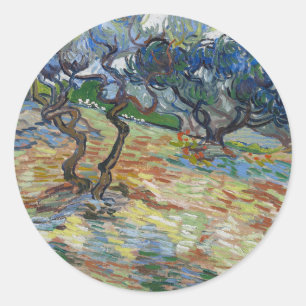Garten von Gethsemane, Ölberg von van Gogh Runder Aufkleber