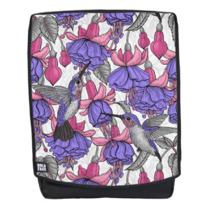 Garten von Hummingvogel, melrose und rosa Rucksack