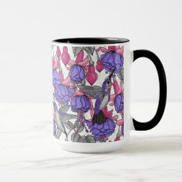 Garten von Hummingvogel, melrose und rosa Tasse