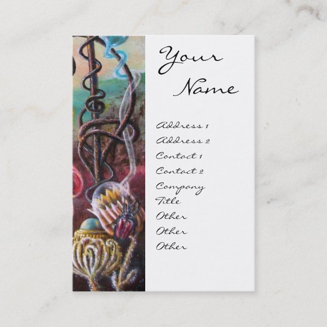 GARTEN VON MELISSA lila Visitenkarte (Vorderseite)