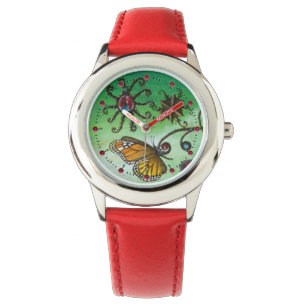 GARTEN VON MELISSA Magic Butterfly, Ladybug, Green Armbanduhr