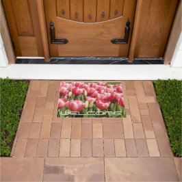 Garten von Pink Tulips Willkommen Fußmatte