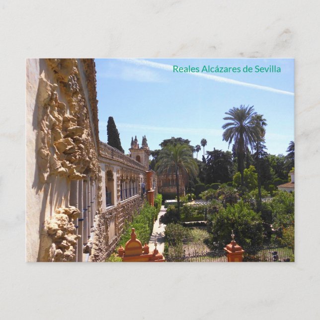 Garten von Reales Alcázares de Sevilla Postkarte (Vorderseite)