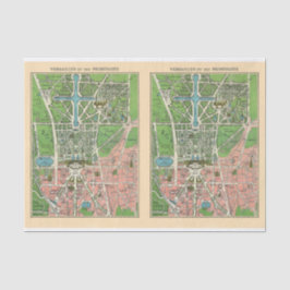 Gärten von Versailles, restauriert Vintage Dekorat Seidenpapier