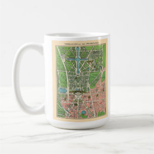 Gärten von Versailles, restaurierte Vintage 1920 Kaffeetasse