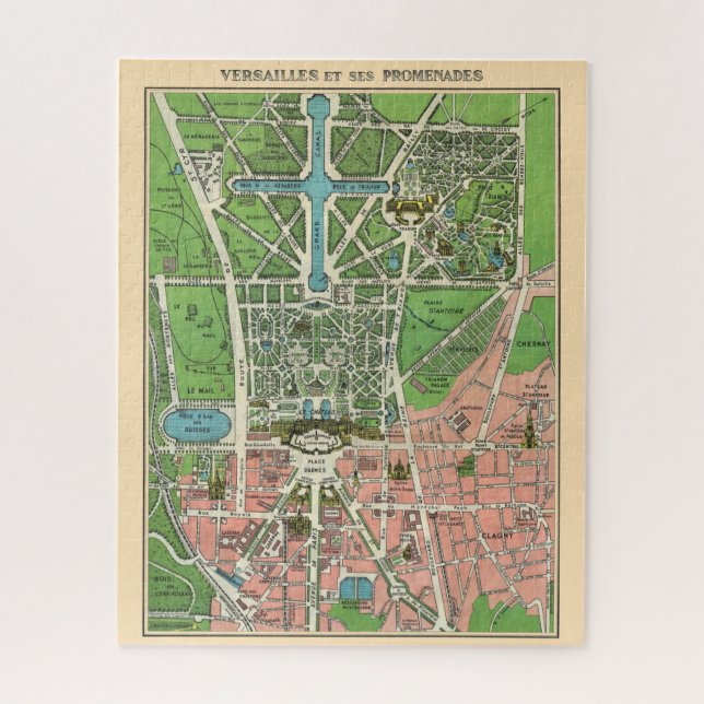 Gärten von Versailles, Vintag 1920 renoviert Puzzle (Vertikal)