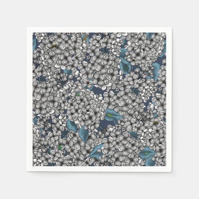 Garten von White Lilac Serviette (Vorderseite)