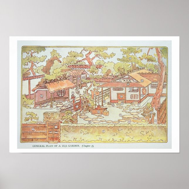 Gärten von Yuan Ming Yuan, Peking, 1783-86 (Grav. Poster (Vorne)