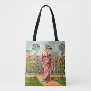 Garten wächst Blumen Frau Kunst Antiquität