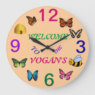 GARTEN-WALL-CLOCK PERSONALISIERT GROßE WANDUHR