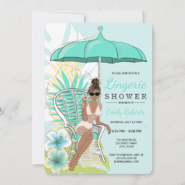 Garten-Wäsche-Duschen-Afroamerikaner-Braut Einladung