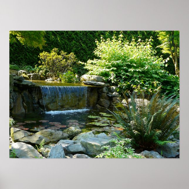 Garten Wasserfall Poster (Vorne)