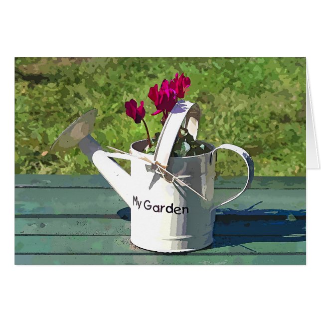 GARTEN WATERING CAN-Karte (Vorderseite (Horizontal))