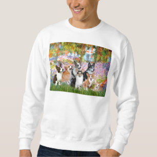 Garten - Welsh Corgies (sieben) Sweatshirt