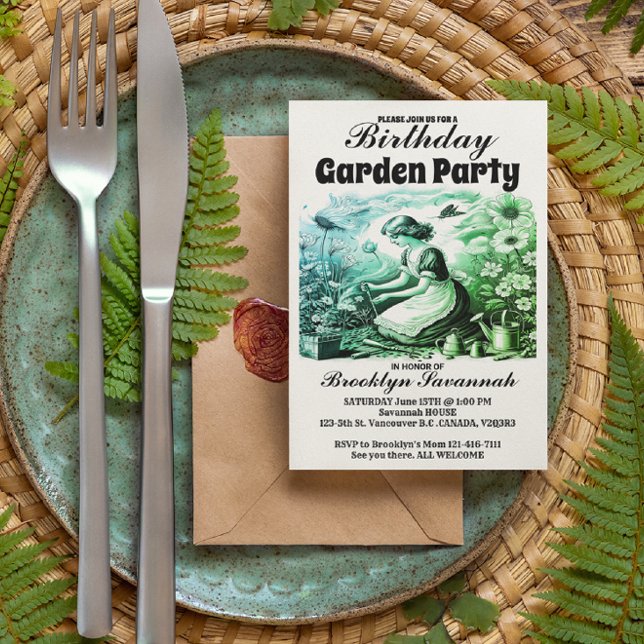 Garten Whisper Garden Party Einladung Postkarte (Von Creator hochgeladen)