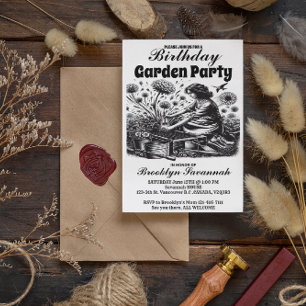 Gärten Zarte Hand Gartenparty-Einladung Postkarte
