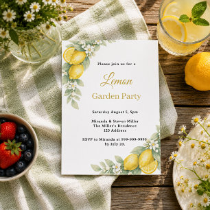 Garten-Zitronen-Zitrus-Sommerparty-Einladung