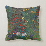 Gartenanlage Gustav Klimt mit Sonnenblumen Kissen<br><div class="desc">Gartenanlage Gustav Klimt mit Sonnenblumen</div>