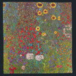 Gartenanlage Gustav Klimt mit Sonnenblumen Napkins Serviette<br><div class="desc">Der Bauerngarten Gustav Klimt mit Sonnenblumen-Servietten. Ölmalerei auf Leinwand von 1905-06. Obwohl Klimt für seine goldene Periode, die klassische Werke wie The Kiss und Portrait von Adele Bloch Bauer produzierte, am meisten geschätzt wird, produzierte der Künstler auch einige unglaublich charmante Landschaftsmalereien. Die Gartenfarm mit Sonnenblumen verfügt über einen blühenden Sommergarten...</div>