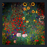Gartenanlage Gustav Klimt mit Sonnenblumen Poster<br><div class="desc">Poster mit Gustav Klimts Gemäldegarten mit Sonnenblumen (1907). Ein wunderschöner Garten mit Sonnenblumen und exquisiten blauen,  roten,  lila,  rosa und weißen Blume. Ein großartiges Geschenk für Jugendliche und österreichische Kunstliebhaber.</div>
