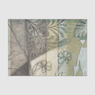 Gartenanlage mit Blätter, Blume und Gras Seidenpapier