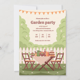 Gartenanlage Party Einladung