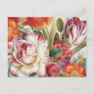 Gartenansicht Tossed Blume Postkarte
