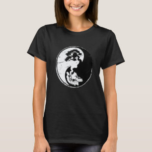 Gartenarbeit 4\Bonsai-Baum Ying Yang Japanischer G T-Shirt