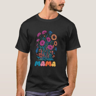 Gartenarbeit 4\Charmante Vintage-Blumen Mama Boho T-Shirt
