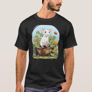 Gartenarbeit 4\Frohes Gartenarbeit-Hobby-Maus für T-Shirt