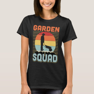 Gartenarbeit 4\Garten-Truppe Lustiger Bauer Retro- T-Shirt