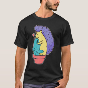 Gartenarbeit 4\Gartenarbeit Sukkulente Kaktus Igel T-Shirt