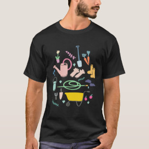 Gartenarbeit 4\Gartengerät kindliche Illustration T-Shirt