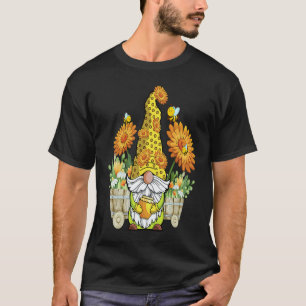 Gartenarbeit 4\Niedlicher Blumengarten-Gnom mit Bi T-Shirt