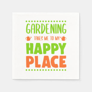 Gartenarbeit bringt mich zu meinem guten Platz Grö Serviette