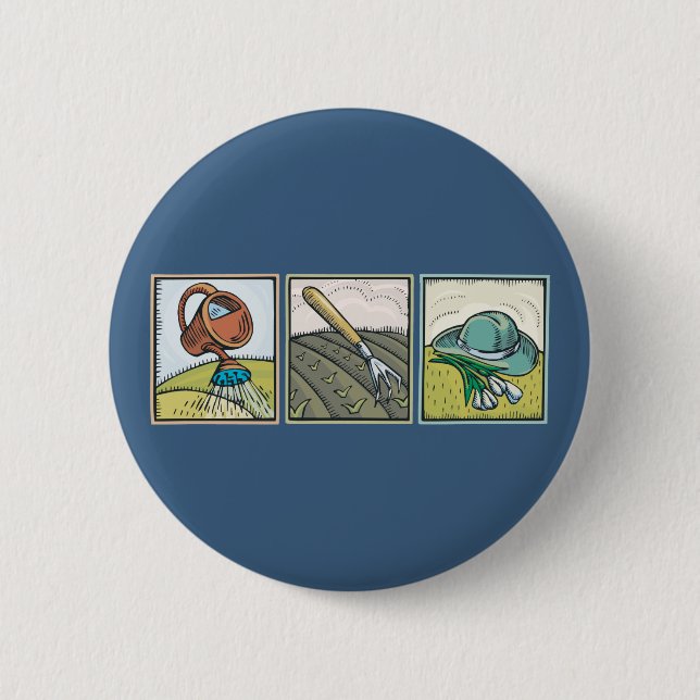 Gartenarbeit Button (Vorderseite)