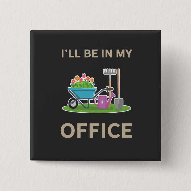 Gartenarbeit Button (Vorderseite)