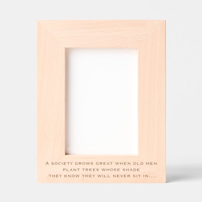 Gartenarbeit für griechisches Sprichwort Geätzte Rahmen (Vorderseite)