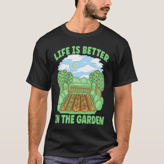 Gartenarbeit  Im Garten Gärtner T-Shirt (Vorderseite)