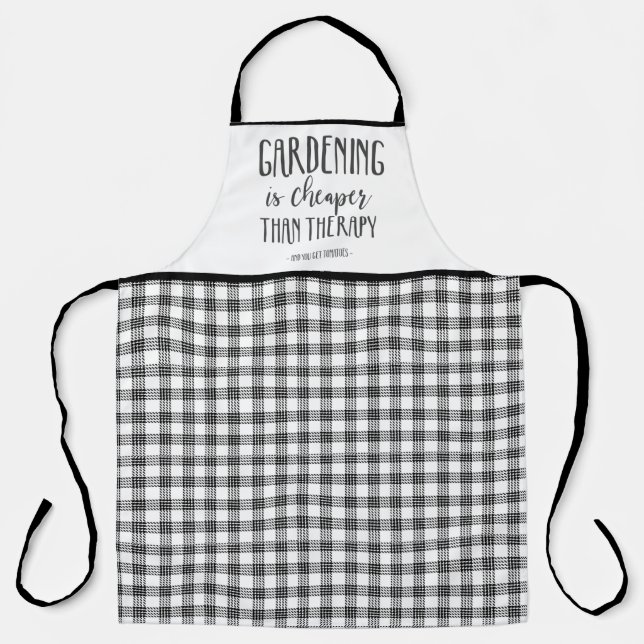 Gartenarbeit ist billiger als Heilgarten Schürze (Vorderseite)