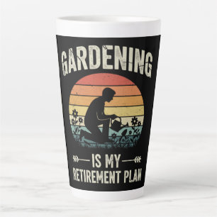 Gartenarbeit ist mein Rentenplan Vintage Milchtasse