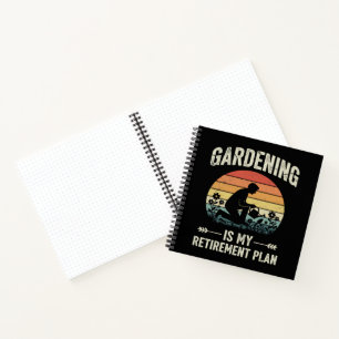 Gartenarbeit ist mein Rentenplan Vintage Notizbuch