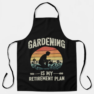 Gartenarbeit ist mein Rentenplan Vintage Schürze