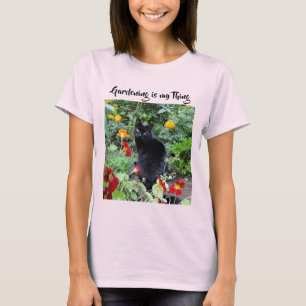 Gartenarbeit ist meine Sache Katze in Garden Custo T-Shirt