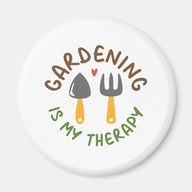 Gartenarbeit ist meine Therapie Magnet (Vorne)