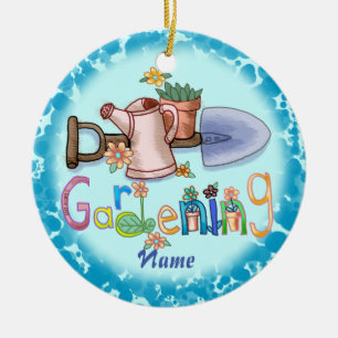 Gartenarbeit Keramik Ornament